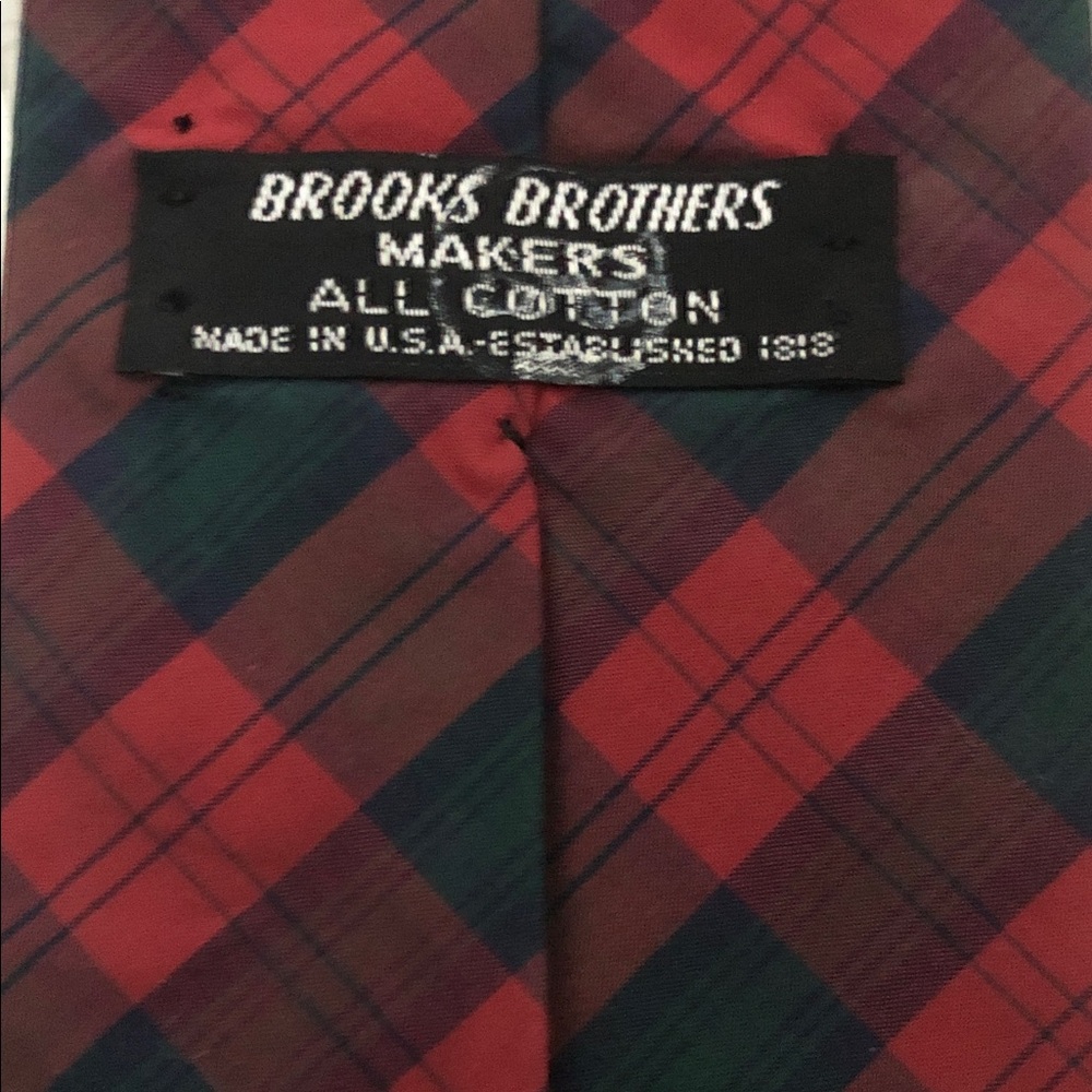 Vtg cotton tartan plaid tie